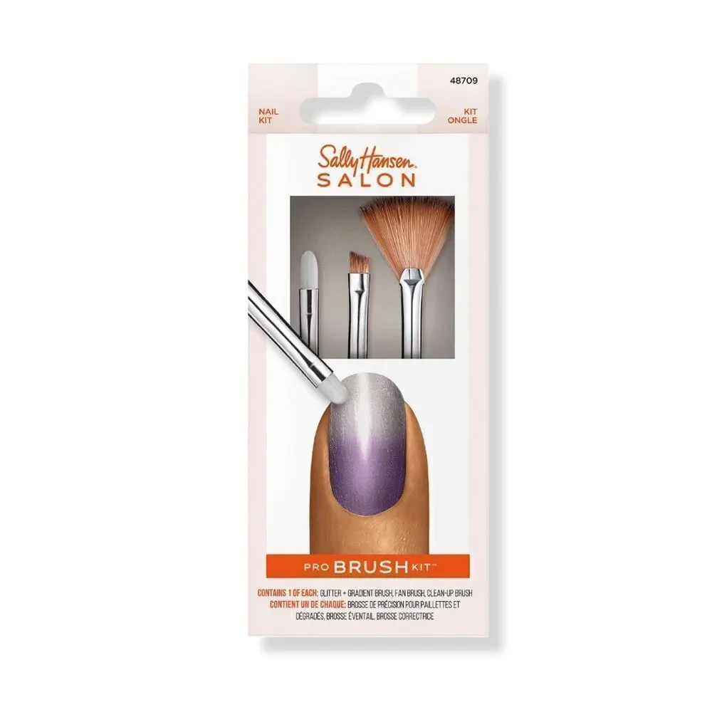 $5 🌙 Sally‎ Hansen Pro Brush Kit NEW 3 Piece Nail Art Toolkit NEW